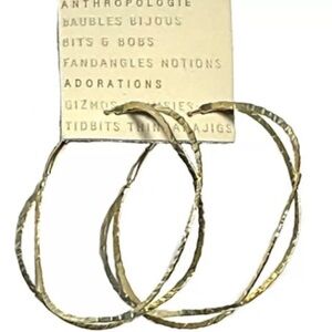 Anthropologie Gold hoop earrings